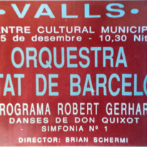 Orquestra Ciutat de
Barcelona
Valls, 5.12.1992